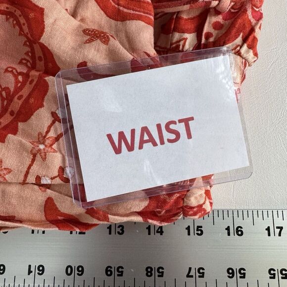 Farm Rio Red Jaipur Crossover Linen Blend Maxi Sundress Women’s Size Small NEW - Picture 11 of 16